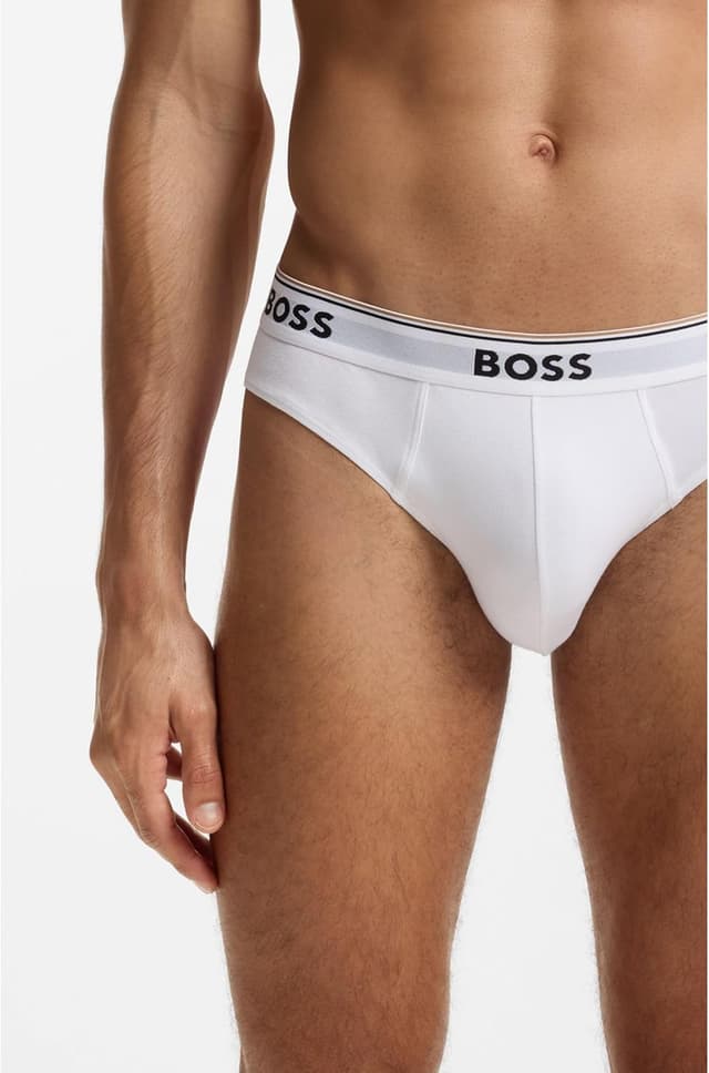 Detalle de BOSS Hommes Brief 3P Power : lot de trois slips en coton stretch