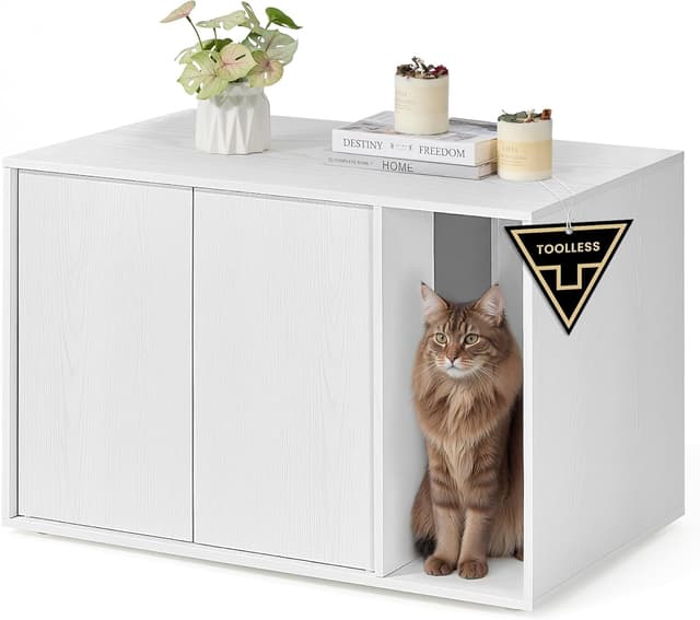 Imagen de SONGMICS Litière Chat PCL013W01 Table Minimaliste en OfertitasTOP