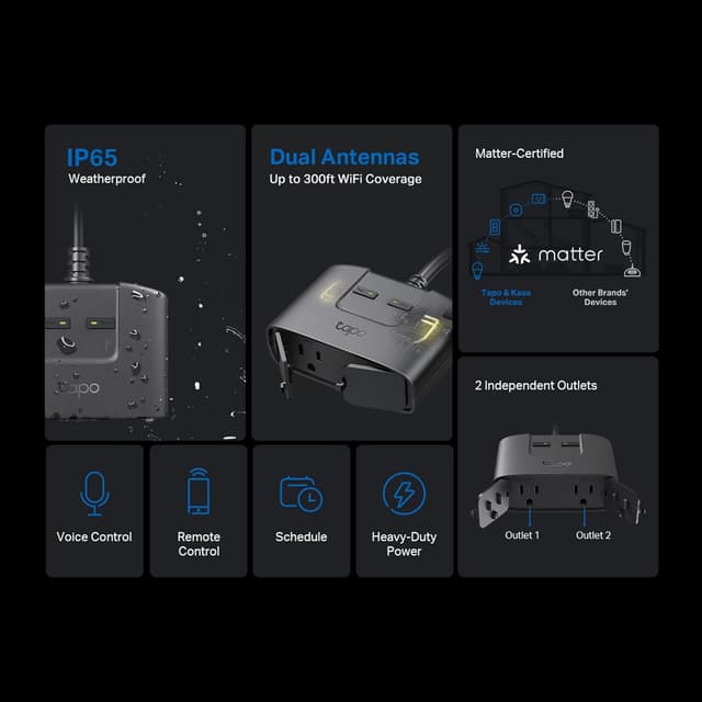 Thumbnail 2 de TP-Link Tapo P400M Outdoor Smart Plug 2️⃣ 🔌