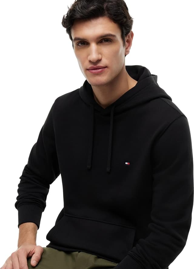 Detalle de Tommy Hilfiger Felpa con cappuccio in cotone puro unisex