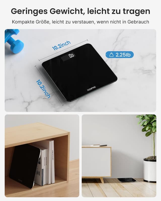 Thumbnail 6 de RENPHO Personenwaage Digital 180 kg