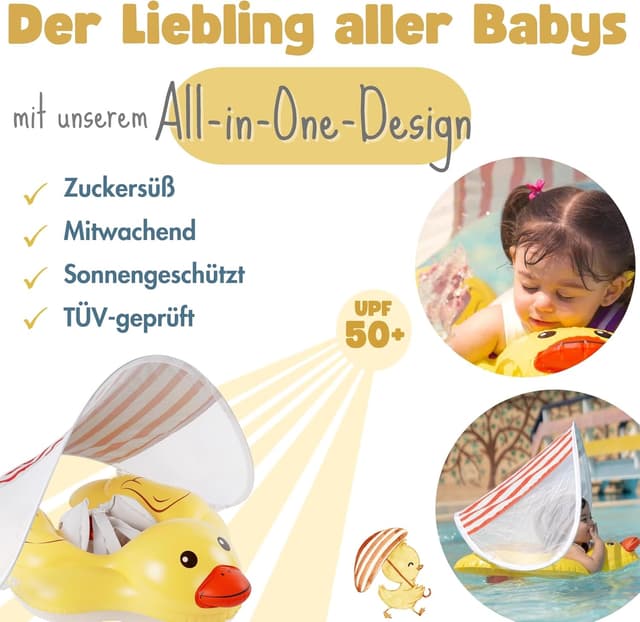 Thumbnail 3 de EDWEKIN Premium Baby-Schwimmring mit UV-Schutz 50+