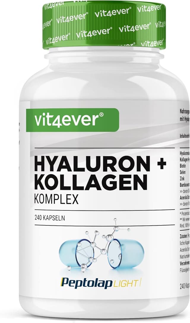 Imagen de vit4ever Hyaluronsäure Kollagen Komplex 240 Kapseln 💊 en OfertitasTOP