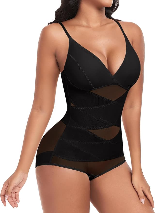 Detalle de Niwicee Donna Bodysuit body contenitivo modellante con spallino regolabile e busto con coppe removibili