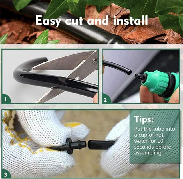 Detalle 2 de Hydrogarden Micro tubo di irrigazione a goccia da 20 metri (I.D 4 mm / O.D 7 mm) per linea d’irrigazione in giardino