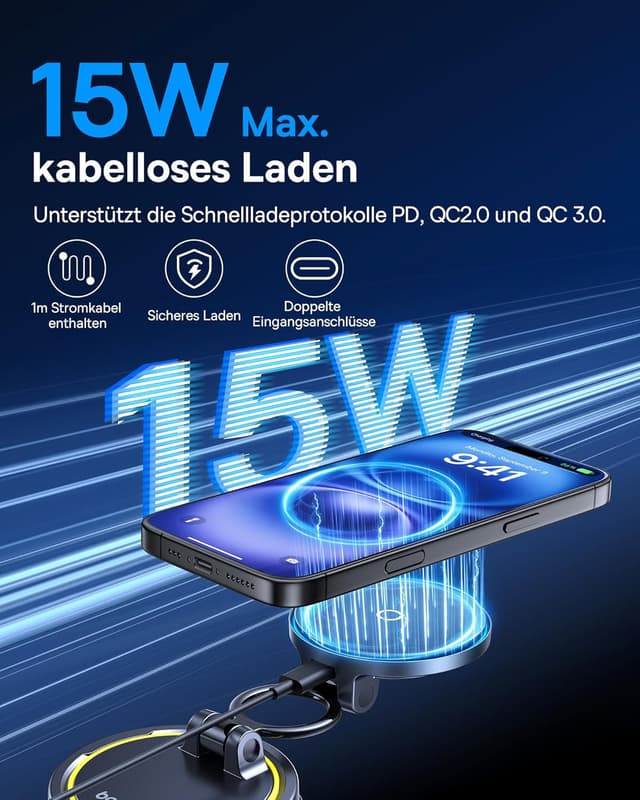 Detalle 2 de Baseus VC2 Flex Pro 15W Handyhalterung