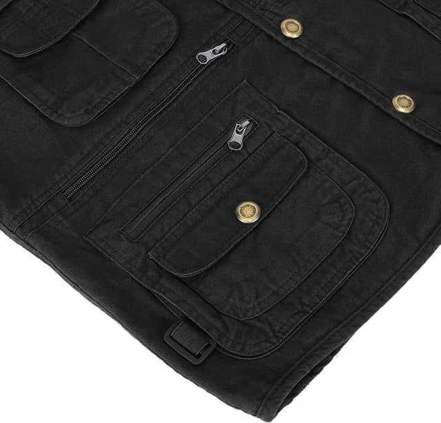 Thumbnail 6 de YOUTHUP Gilet homme de loisir léger avec 10 poches pour plein air (pêche, randonnée, chasse, photographie)