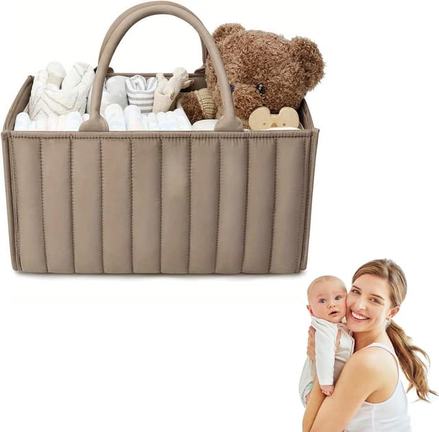 Detalle de Large Capacity Nappy Caddy Organizer for Nursery Storage & Travel