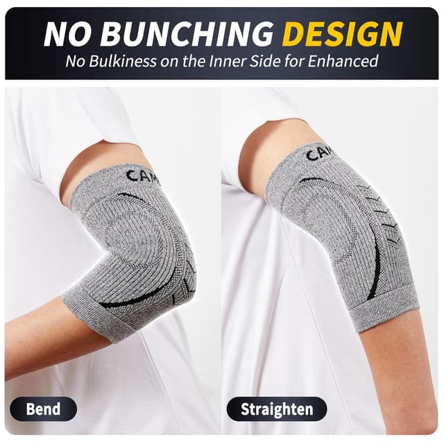 Detalle 2 de CAMBIVO 2 Pack Elbow Support Compression Sleeves for Tennis Elbow & Golf Elbow