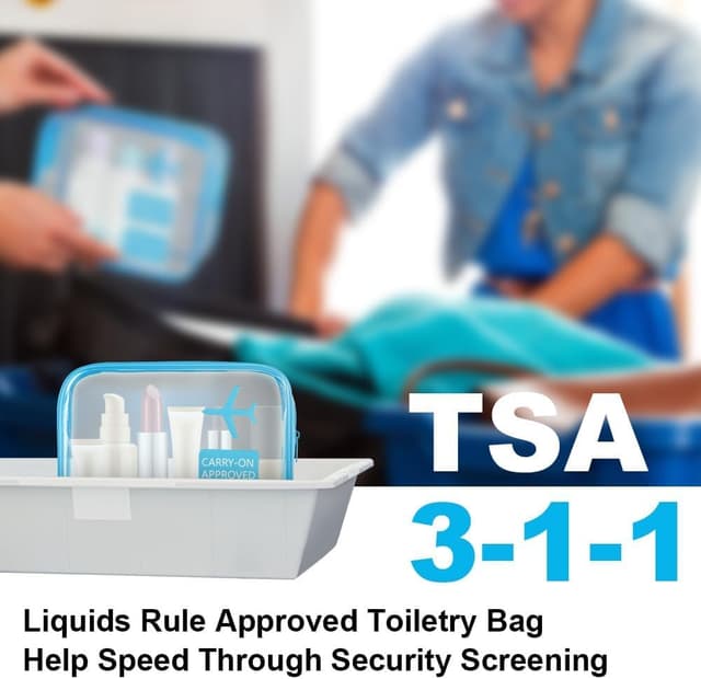 Detalle 2 de OSDUE Kit Viaggio Liquidi da valigia con 3 borse trasparenti TSA (3-1-1)