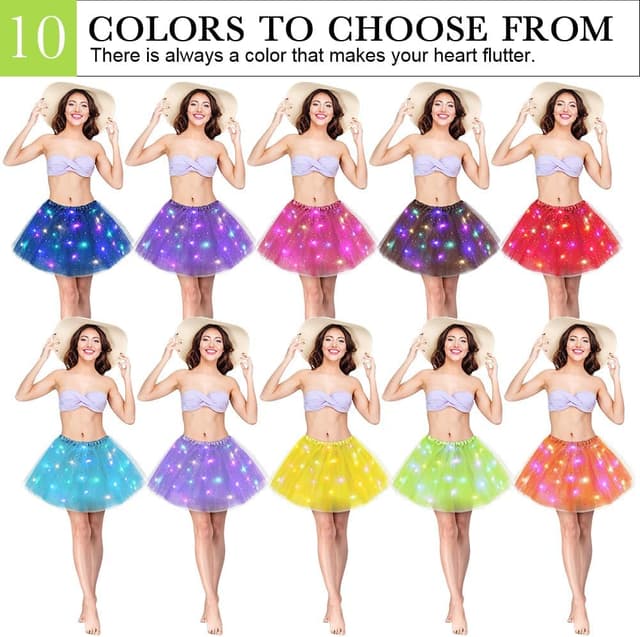 Thumbnail 6 de URAQT Gonna a Tulle LED per Bambina con 3 modalità di illuminazione