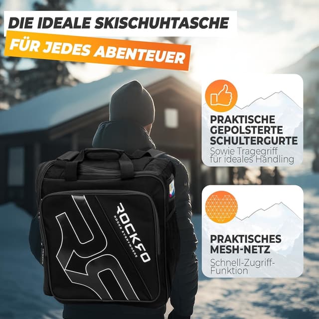 Detalle de ROCKRO Skischuhtasche 49L mit Helmfach