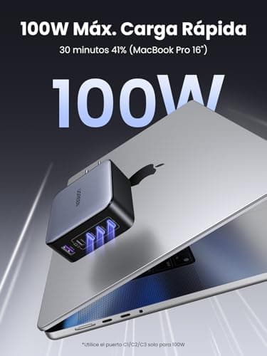 Detalle de UGREEN Nexode Cargador de 5 Puertos 100W