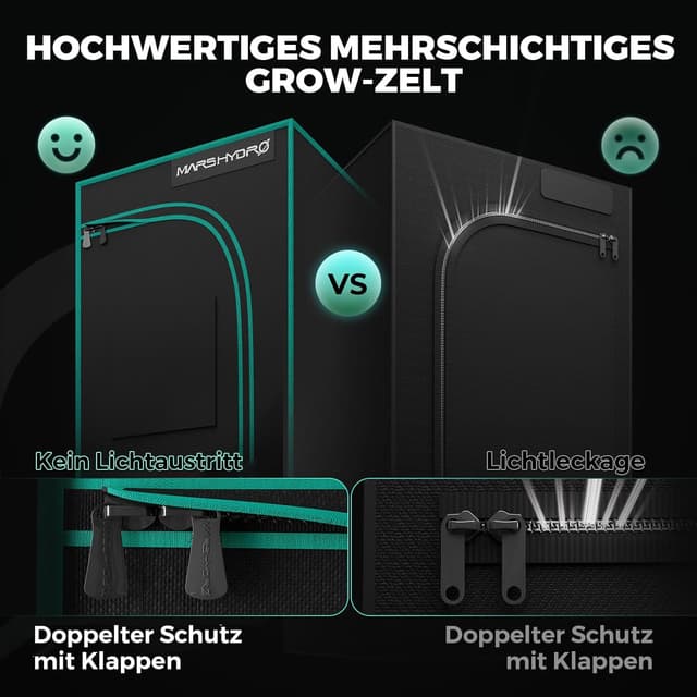 Thumbnail 5 de Mars Hydro TS600 Growzelt Komplettset 60×60×140cm