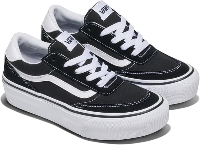 Detalle de Vans Brooklyn LS Platform Basket femme – baskets style escarpin, semelle gaufrée et construction vulcanisée