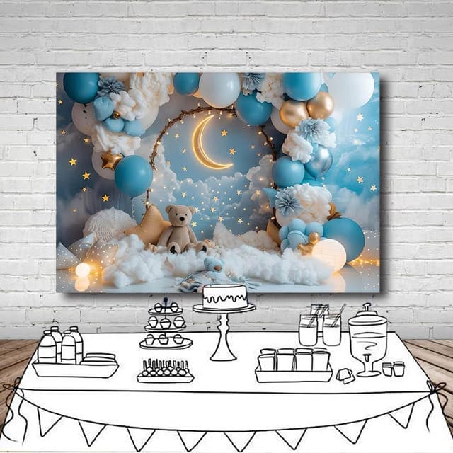 Thumbnail 4 de MEHOFOND Geburtstags Hintergrund 2,1 x 1,5 m