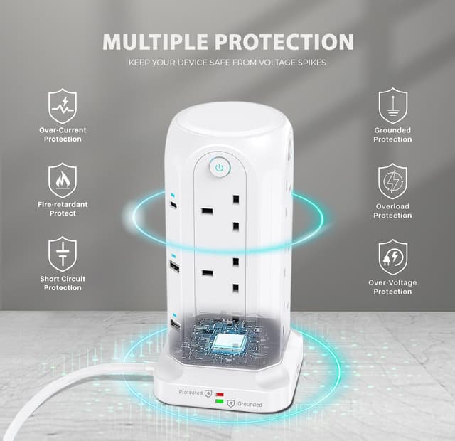 Thumbnail 4 de Wolf Power Tower Extension Lead 12-socket, 2m ๐