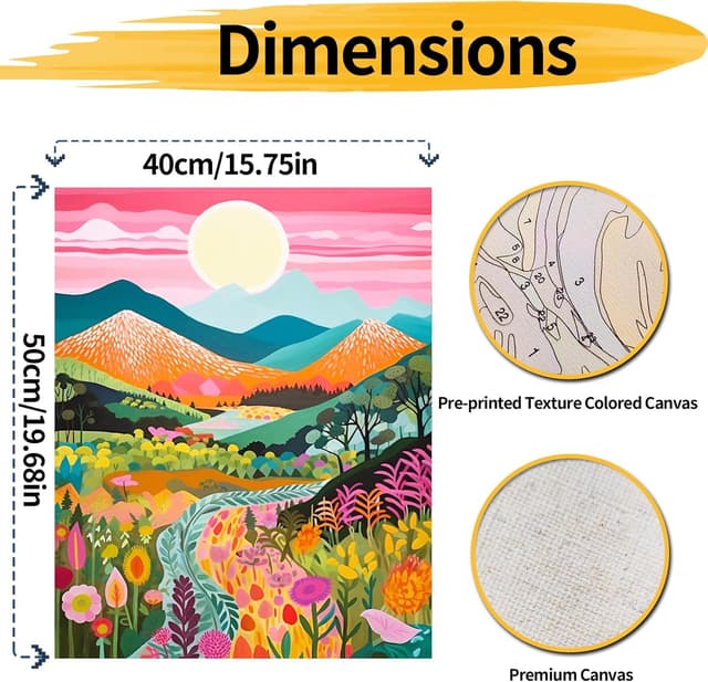 Thumbnail 1 de YALKIN Malen nach Zahlen 40 x 50 cm