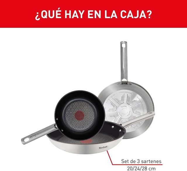 Detalle 2 de Tefal Duetto juego sartenes 20/24/28 cm antiadherente