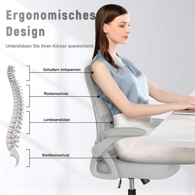 Detalle de naspaluro Bürostuhl mit Netz, 360°-Drehung