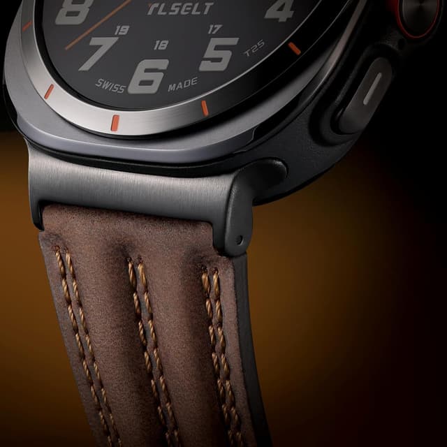 Detalle de Tlselt Genuine Leather Band for Samsung Galaxy Watch Ultra 47mm (2024/2025)