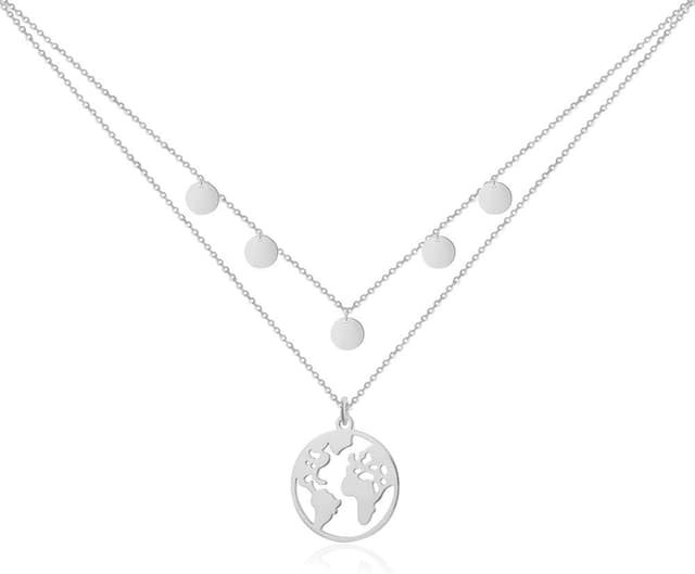 Detalle de Good.Designs Globo terráqueo 45 cm collar para mujer