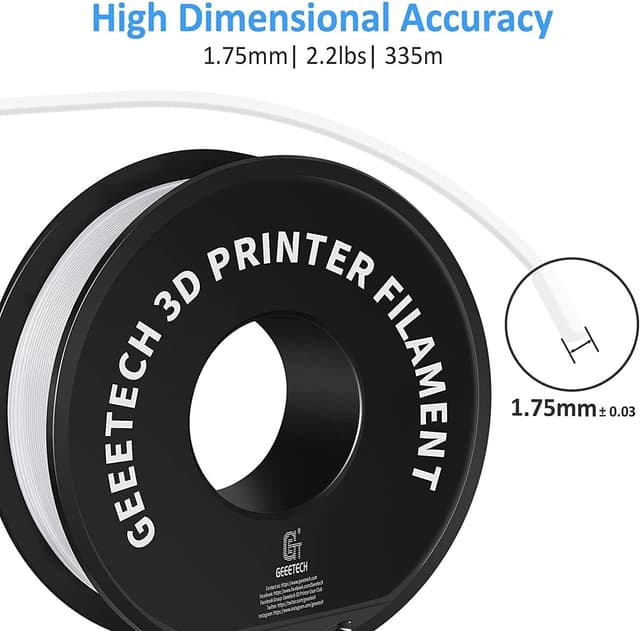Detalle de GEEETECH PLA-Filament 1,75 mm 1 kg Weiß