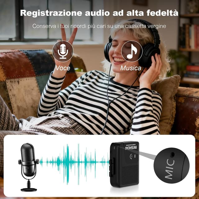 Thumbnail 3 de Reshow Lettore cassette portatile 1️⃣