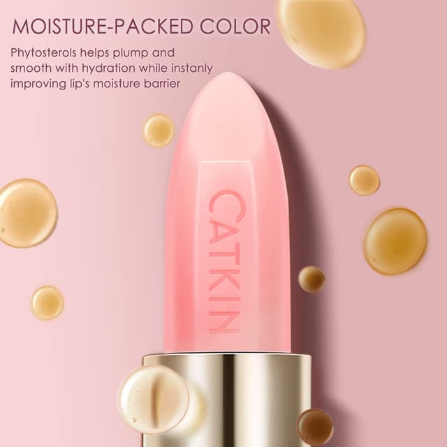 Detalle 1 de CATKIN Lippenbalsam Natürliche getönte Lippenpflege Classic mit Vitamin E, 3,5 g (2 Stück, Farbtöne 01+06)