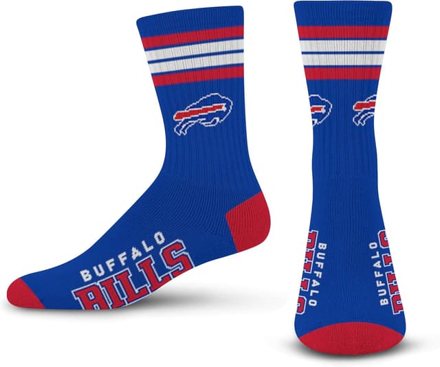 Detalle de For Bare Feet Men’s NFL 4-Stripe Deuce Performance Crew Socks