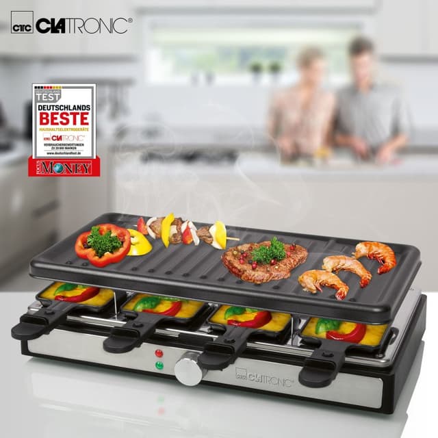 Detalle 2 de Clatronic RG 3757 Raclette Grill para 8