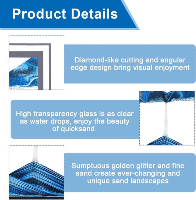Thumbnail 2 de AzureLeap 3D Dynamic Sand Art 10in calming display 🖼