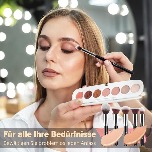 Detalle 1 de BEAKEY Pinselset Professionelles Makeup 12-teilig 🎨
