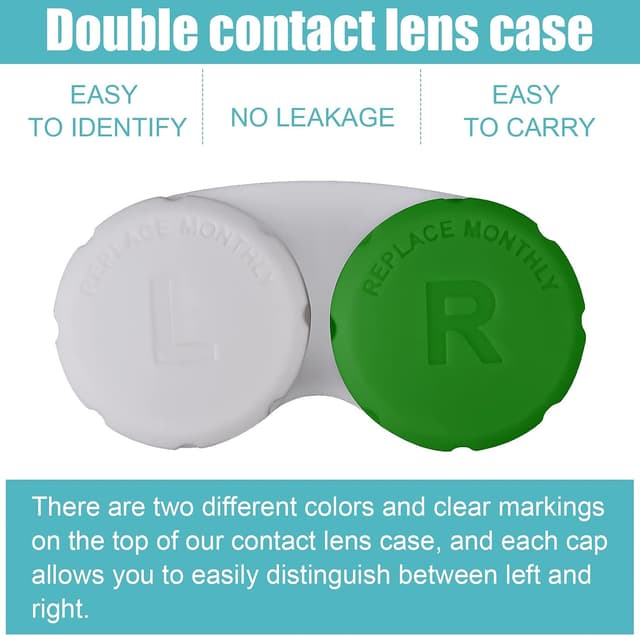 Detalle de 12 pack contact lens cases, leak proof