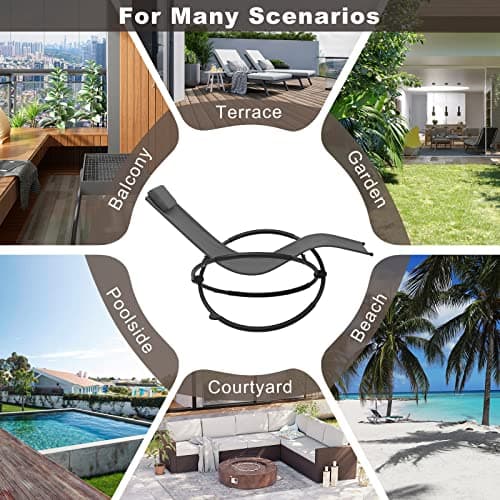 Detalle 2 de WOLTU Tumbona de Metal para Camping y Jardín
