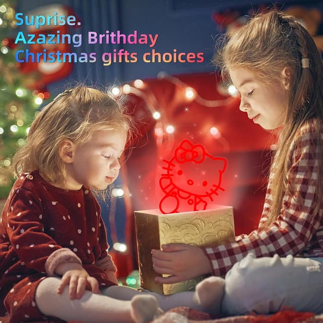 Detalle 2 de LOUHH Lampe Kitty 3D 16 couleurs