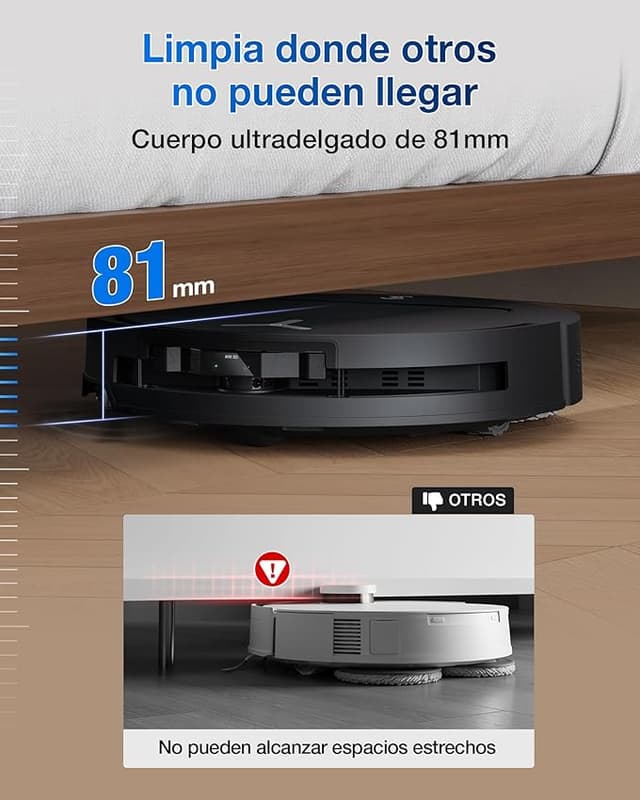 Detalle de ECOVACS Deebot T50 Omni Gen2 — 15.000 Pa, ultrafino 81 mm