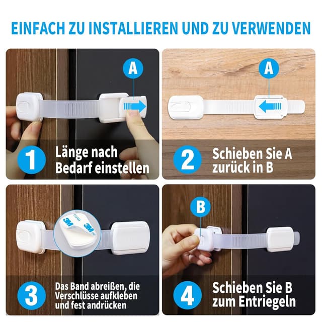 Detalle 1 de ECHOCUBE Kindersicherung 10 Stück 11,3 cm