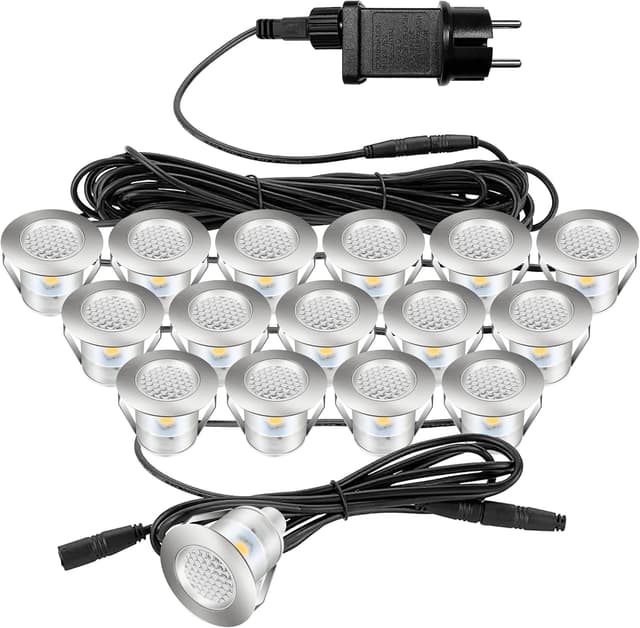 Detalle de Auting LED-Einbaustrahler außen im 16er Set, IP67 boden-/terrassengeeignet