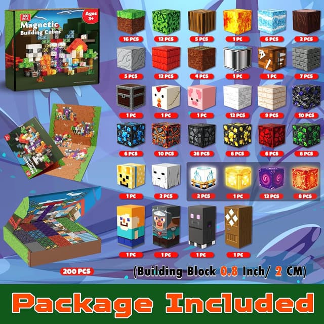 Detalle 2 de ToyUnited Magnetic Blocks 200PCS