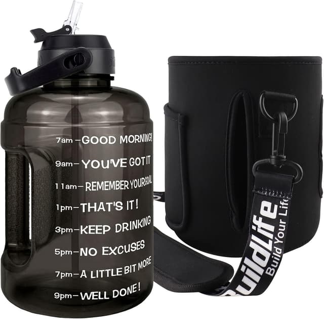 Thumbnail 6 de BuildLife Motivational Water Bottle 2.2L large jug with straw 💧