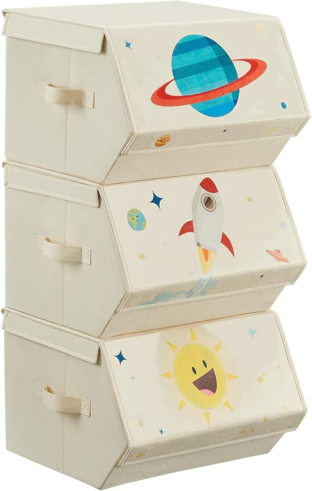 Detalle de SONGMICS Aufbewahrungsbox Kinder 3er Set 38 x 35 x 25