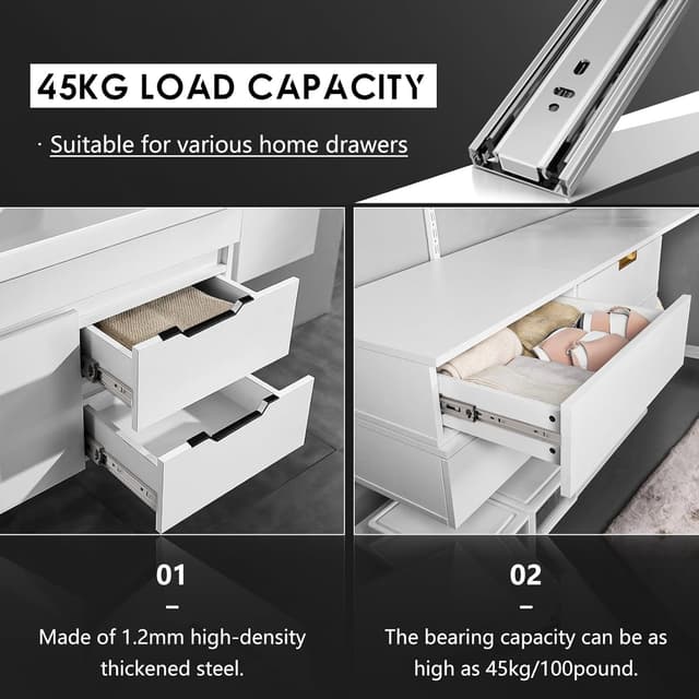 Detalle de AOLISHENG drawer runners 350mm 45kg