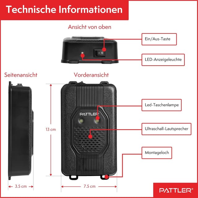 Thumbnail 1 de PATTLER Marderschreck Auto mit Blitzlicht