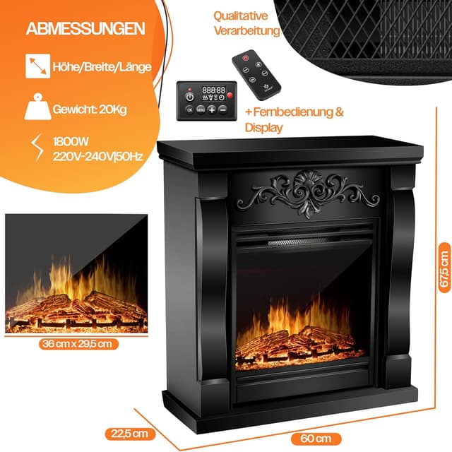 Thumbnail 6 de KESSER Elektrokamin Standkamin 1800W