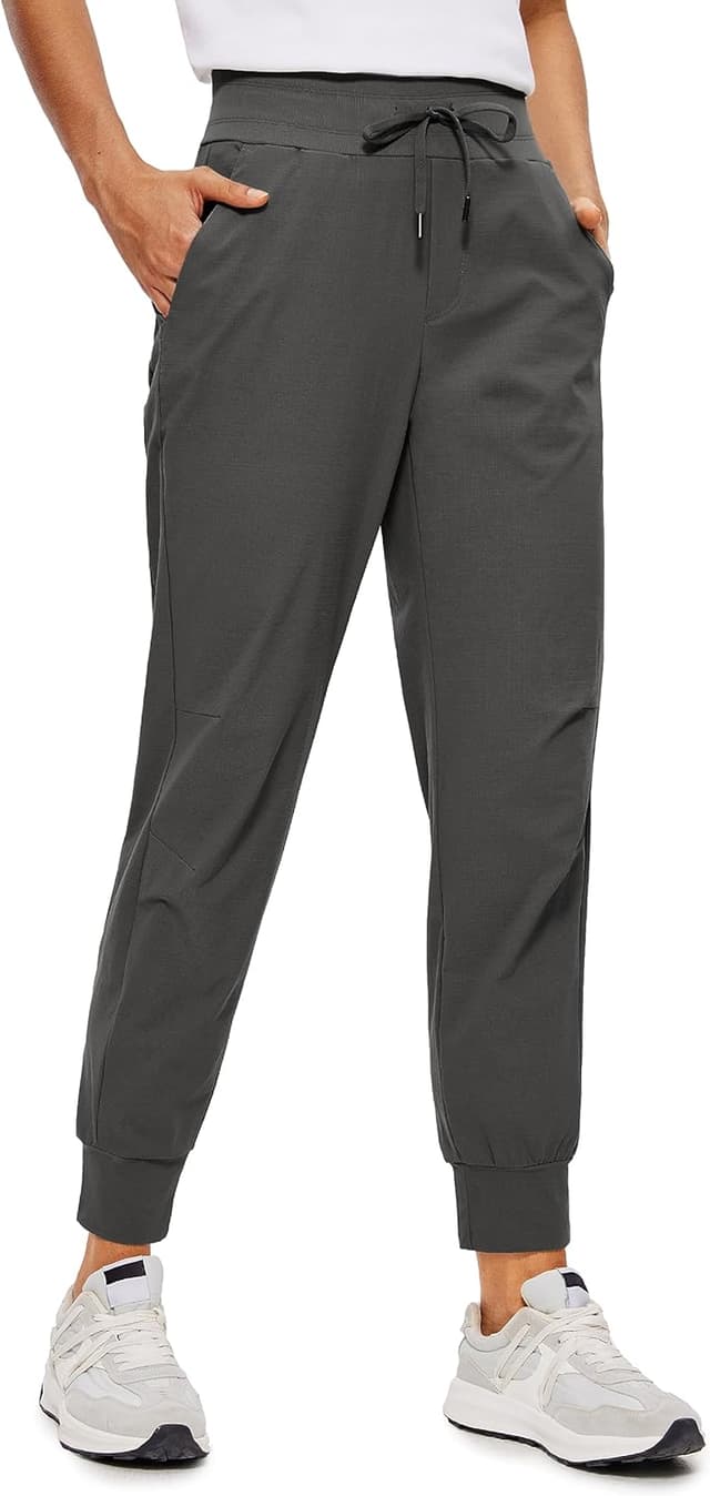 Detalle de CRZ YOGA women’s joggers with elastic waistband, pockets and ripstop fabric (27.5" inseam)