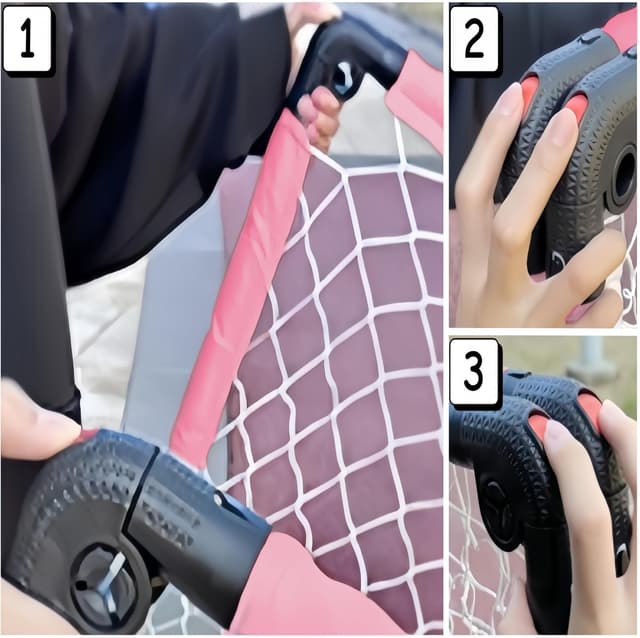 Detalle de KiBiGOAL Kinder-Fußballtor faltbar (rosa) 90x60 cm für Indoor & Outdoor