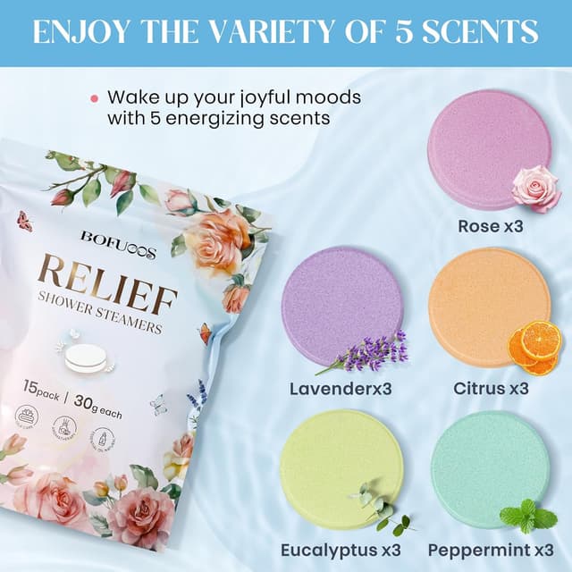 Detalle 2 de Bofuoos Badebomben 15 Stück Duschdampfer