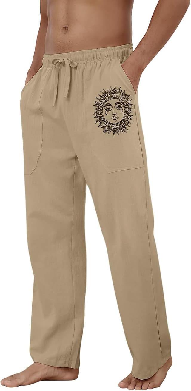 Detalle de Puimentiua Leinenhose Herren mit 95% Baumwolle