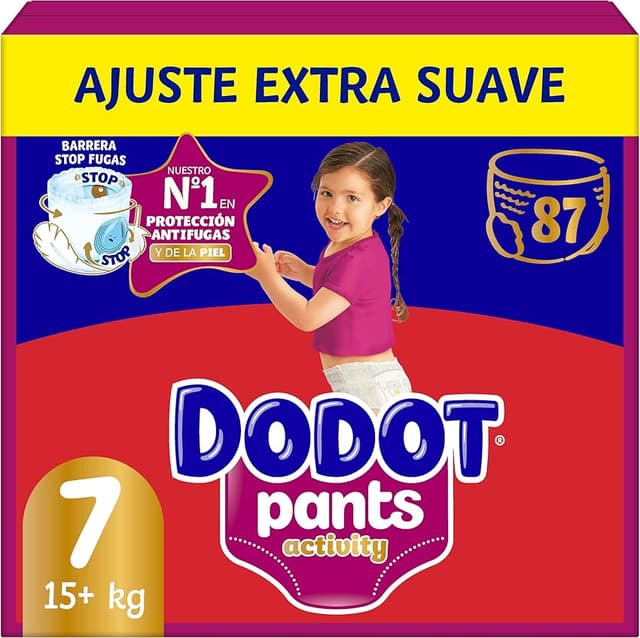 Imagen de DODOT Activity Pants Talla 7, 87 Pañales, Ultra Suaves 🌟 en OfertitasTOP
